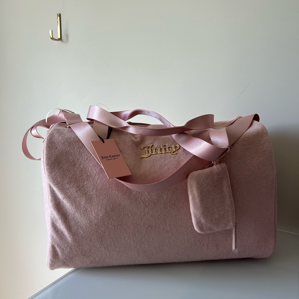 Light Pink Terrycloth Duffel Bag